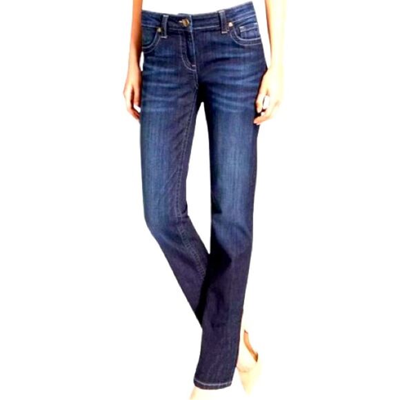 Kut from the Kloth Women's Straight Leg Mid Rise Denim Jeans SP333MA2 SZ 8 - Picture 1 of 14